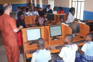 “BOMCA” students soak up basic instruction in computer lab.